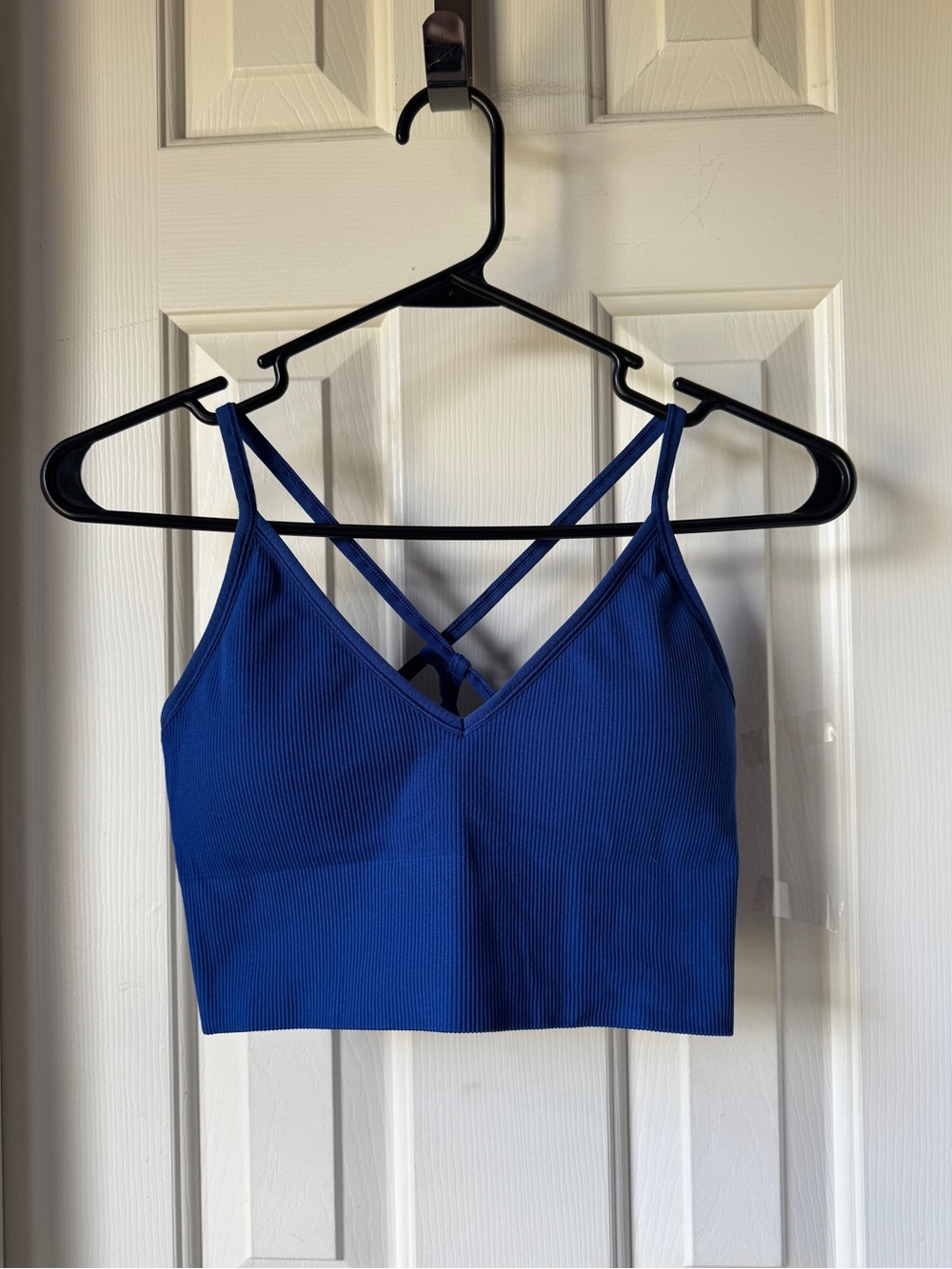 DSG Royal Blue Ribbed Strappy Sports Bra